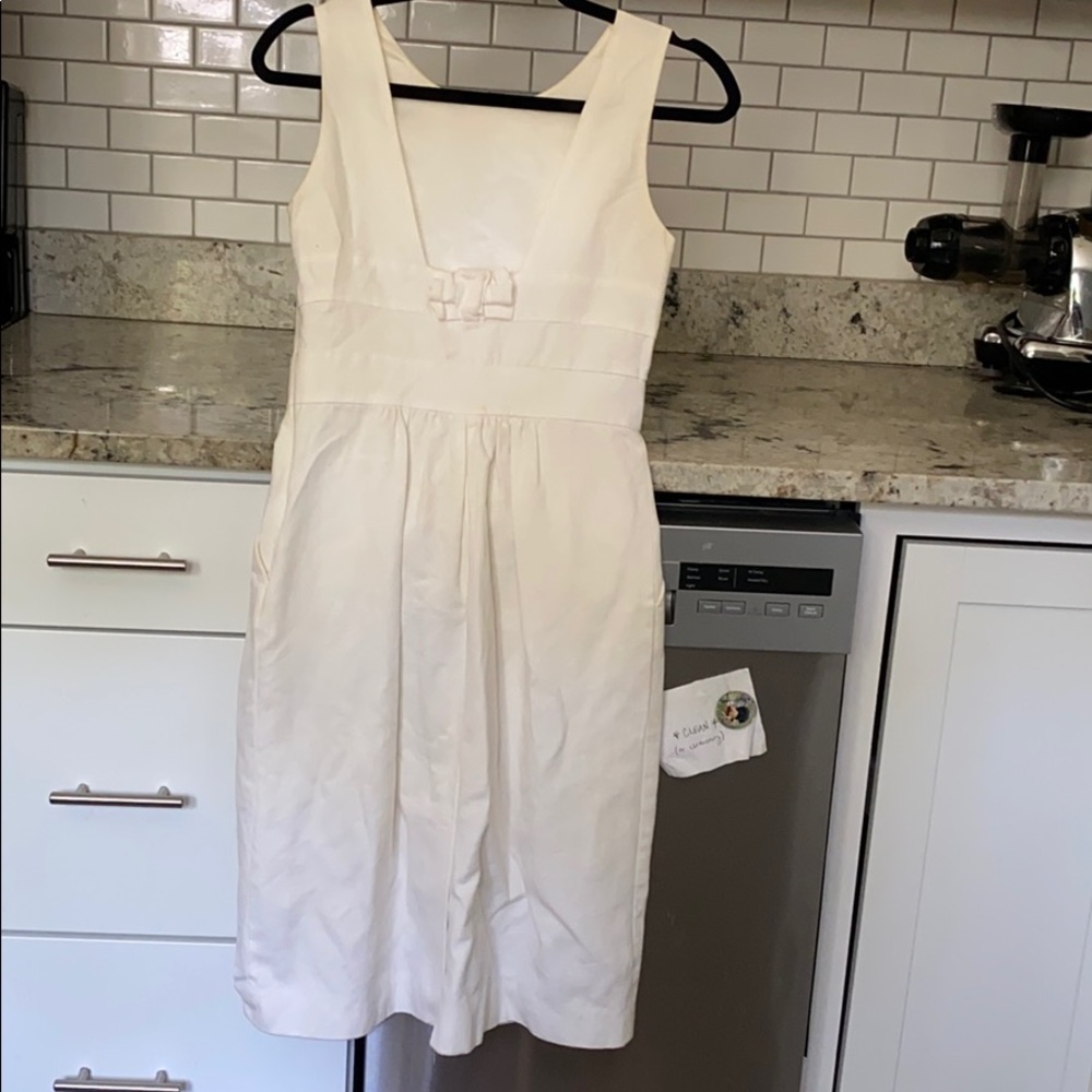 J crew white formal dress